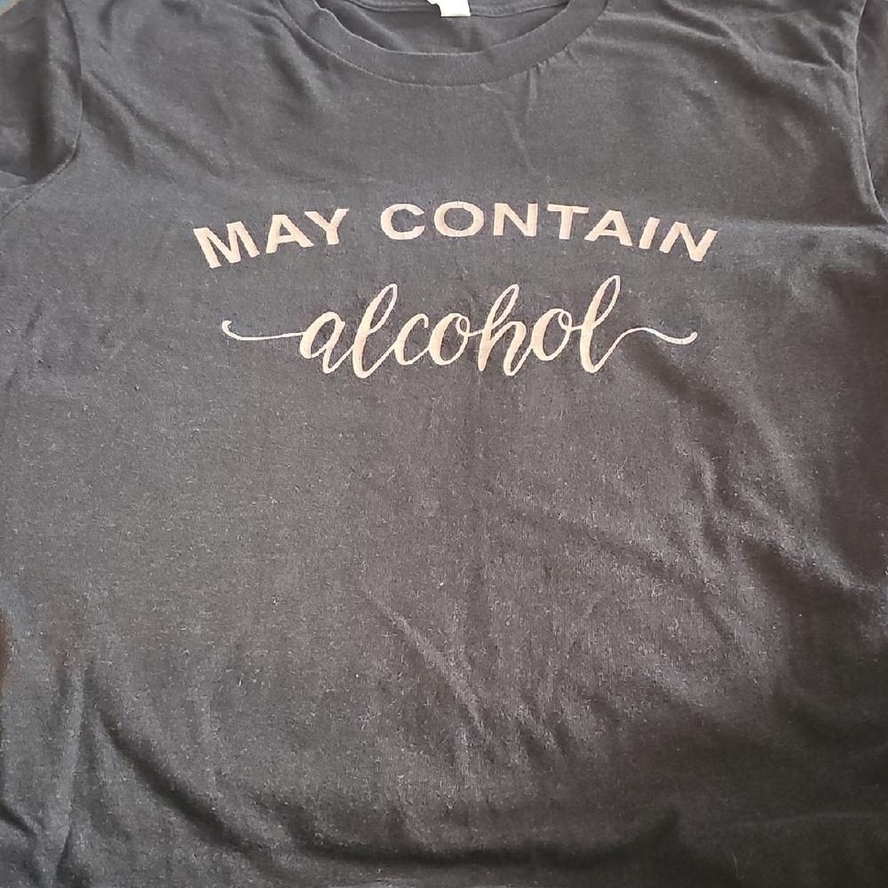 Black Graphic Tee with Fun Slogan